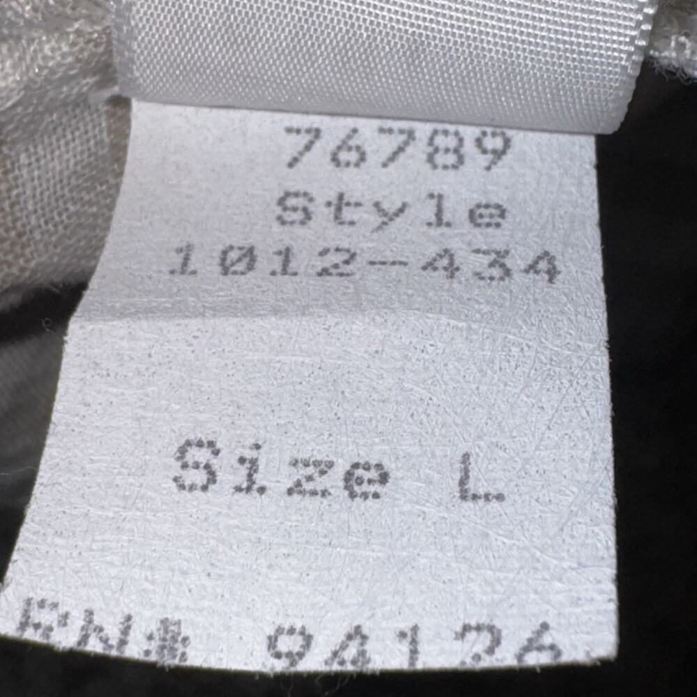 CP Shades Linen Button-Up Shirt‎ L Beige White Stripes Relaxed Fit Made in USA - Picture 6 of 7
